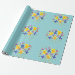 Blume von hübschen Schleifpapier für Türkis Geschenkpapier