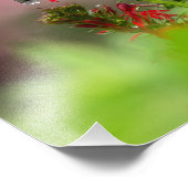 Blume von Humingvogel und Kardinal Fotodruck (Ecke)