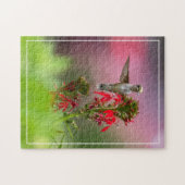 Blume von Humingvogel und Kardinal Puzzle (Horizontal)