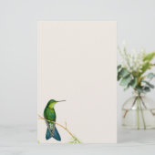 Blume von Hummingbird Vögeln Flora und Fauna Briefpapier (Stehend Vorderseite)