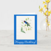 Blume von Hummingbird Vögeln Flora und Fauna Karte (Gelbe Blume)