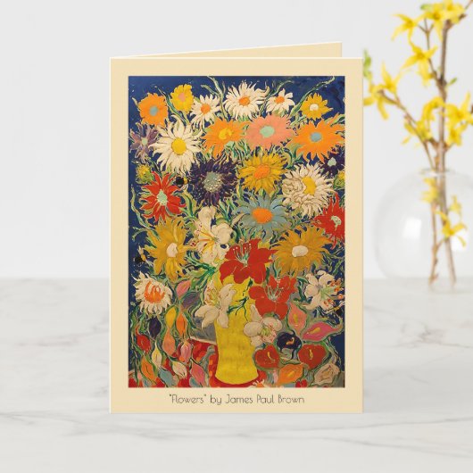 "Blume" von James Paul Brown Greeting Card Karte (Gelbe Blume)
