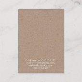 Blume von Lace Kraft Handgefertigte Schmuckstücke Visitenkarte (Rückseite)