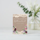 Blume von Lace Kraft Handgefertigte Schmuckstücke Visitenkarte (Stehend Vorderseite)