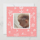 Blume von Lachs Geburtsankündigung Ankündigung (Vorderseite)