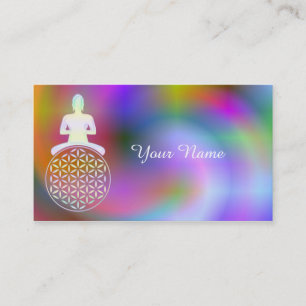 Blume von Leben-/Blume-DES Lebens - Buddha Visitenkarte