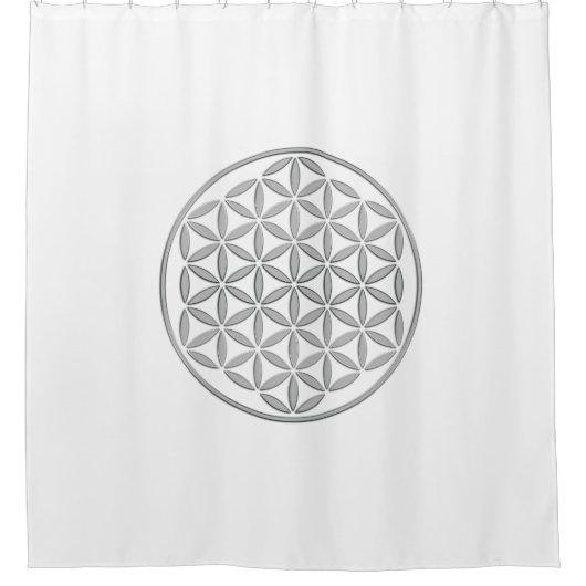 Blume von Leben-/Blume-DES Lebens - Duschvorhang (Vorderseite)