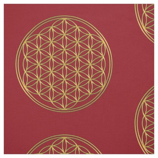 Blume von Leben-/Blume-DES Lebens - glänzendes Stoff (Muster)