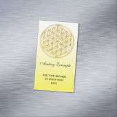 Blume von Leben-/Blume-DES Lebens - Gold Magnetische Visitenkarte (Beispiel)