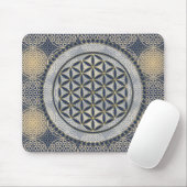 Blume von Leben-/Blume-DES Lebens - Knopf IX Mousepad (Mit Mouse)