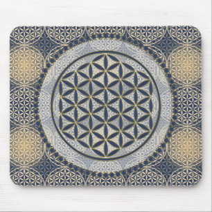 Blume von Leben-/Blume-DES Lebens - Knopf IX Mousepad