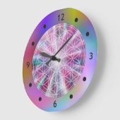 Blume von Leben-/Blume-DES Lebens - Knopf VII Große Wanduhr (Winkel)