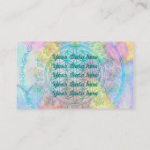 Blume von Leben-/Blume-DES Lebens - Liebe-Herzen Visitenkarte (Rückseite)