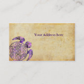 Blume von Leben-/Blume-DES Lebens - Schildkröte Visitenkarte (Rückseite)