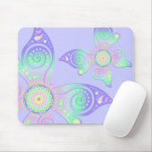 Blume von Leben-/Blume-DES Lebens - Schmetterling Mousepad (Mit Mouse)