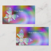 Blume von Leben-/Blume-DES Lebens - Schmetterling Visitenkarte (Vorne/Hinten)