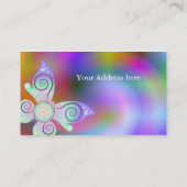 Blume von Leben-/Blume-DES Lebens - Schmetterling Visitenkarte (Rückseite)