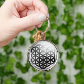 Blume von Leben-/Blume-DES Lebens silbernes Schlüsselanhänger (Hand)