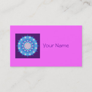 BLUME VON LEBEN/Blume des Lebens Stars Mandala Visitenkarte