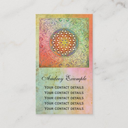 Blume von Leben-/Blume-DES Lebens - verzieren Sie Visitenkarte (Vorderseite)