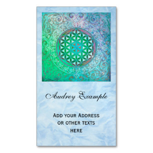 Blume von Leben-/Blume-DES Lebens - Verzierung IV Magnetische Visitenkarte