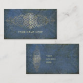 Blume von Leben-/Blume-DES Lebens - Vintages X Visitenkarte (Vorne/Hinten)