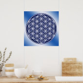 Blume von Leben/Himmel Poster (Küche)