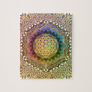 Blume von Leben-Lotos-OM-Yoga-MeditationMandala Puzzle