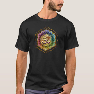 Blume von Leben-Lotos-OM-Yoga-MeditationMandala T-Shirt