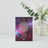 *~* Blume von Leben-Nebelfleck Reiki Visitenkarte (Stehend Vorderseite)