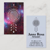 *~* Blume von Leben Nebuala Reiki Yoga-Astrologie Visitenkarte (Vorne/Hinten)