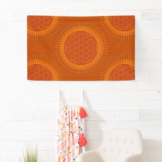 Blume von Leben - Sonne - nahtloses Muster 1 Banner (Insitu)