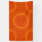 Blume von Leben - Sonne - nahtloses Muster 1 Banner (Vertikal)