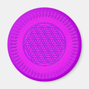Blume von Leben - Sonne - nahtloses Muster 3 Magnet