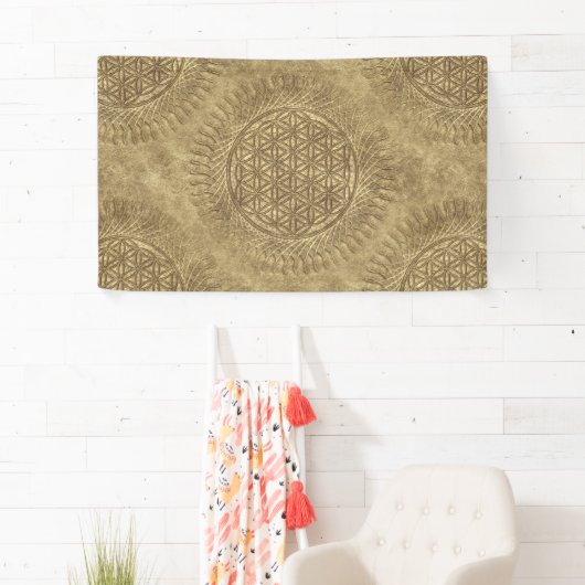 Blume von Leben - Sonne - nahtloses Muster 4 Banner (Insitu)