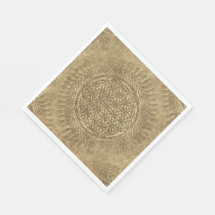 Blume von Leben - Sonne - nahtloses Muster 4 Serviette