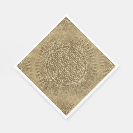 Blume von Leben - Sonne - nahtloses Muster 4 Serviette (Ecke)