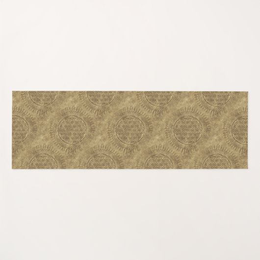 Blume von Leben - Sonne - nahtloses Muster 4 Yogamatte (Vorderseite (Horizontal))