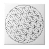 Blume von Leben-Weiß Fliese (Vorderseite)