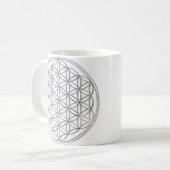 Blume von lebend/gold & silber kaffeetasse (Vorderseite Links)