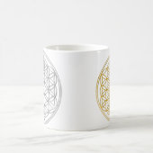 Blume von lebend/gold & silber kaffeetasse (Mittel)