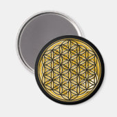 Blume von Lebendgold Magnet (Vorderseite/Rückseite)