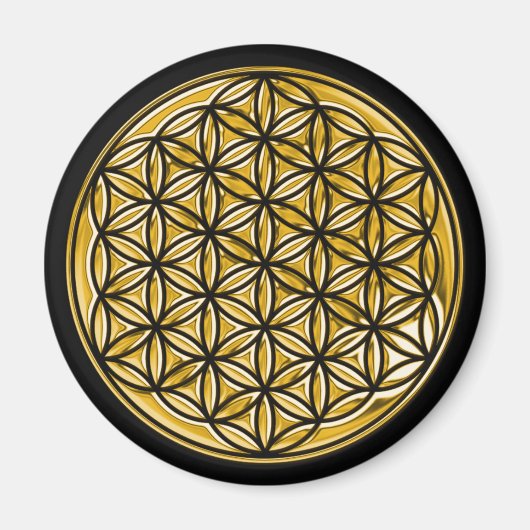 Blume von Lebendgold Magnet (Vorne)