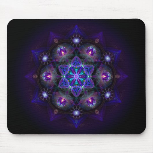 Blume von LebenMandala Mousepad (Vorne)