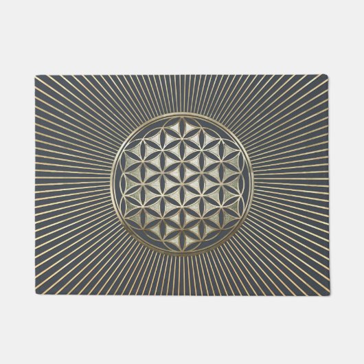 Blume von Lebenmetallischem geprägt Fußmatte (Vorderseite)