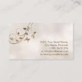 Blume von Lebensschmuck - Pastellgold Visitenkarte (Rückseite)