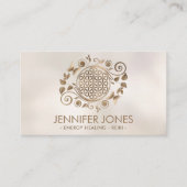 Blume von Lebensschmuck - Pastellgold Visitenkarte (Vorderseite)