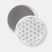 Blume von Leder/Silber Magnet (Vorderseite/Rückseite)