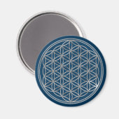 Blume von Leder/Silber Magnet (Vorderseite/Rückseite)