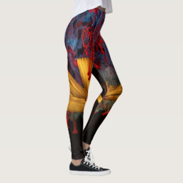 Blume von Leggings mit Farbrauchen